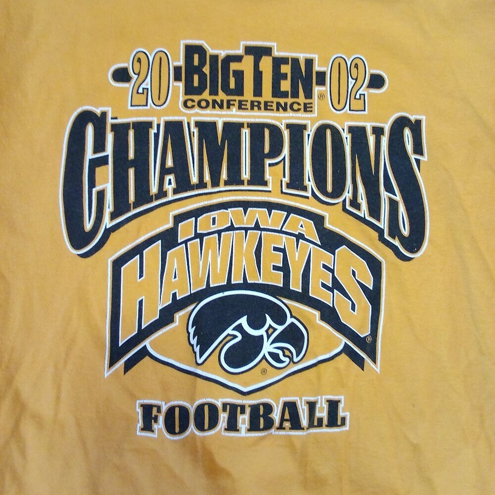Vintage Iowa Hawkeyes Football Big 10 Champions 2002 T-Shirt